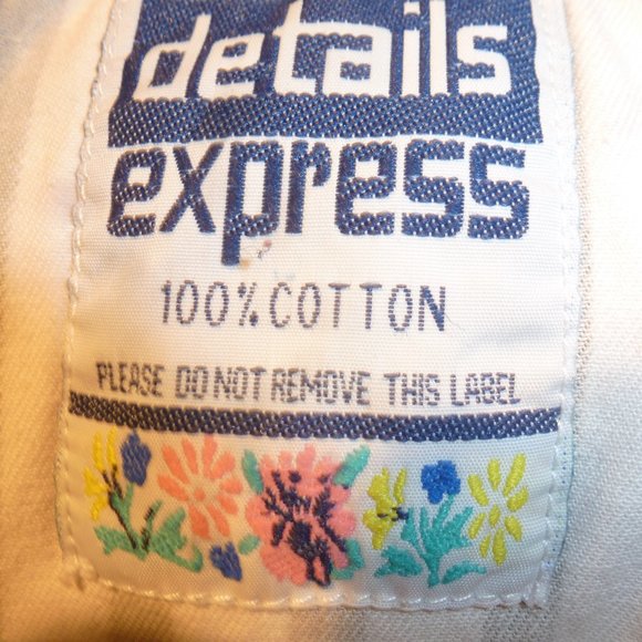 Details Express Button Up Vest w/ Pockets Multi-Striped  Sleeveless Cotton Sz18 - Picture 5 of 7